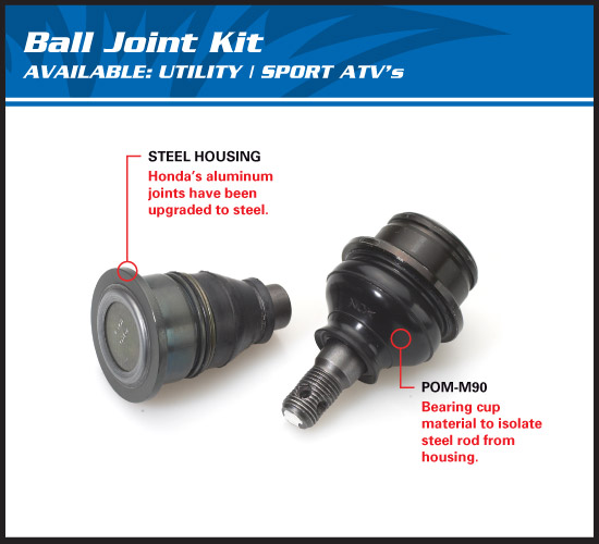 All Balls 42-1054 Ball Joint Kit for - Lower Honda Big Red MUV 700 09-13